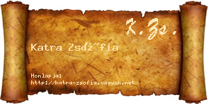 Katra Zsófia névjegykártya